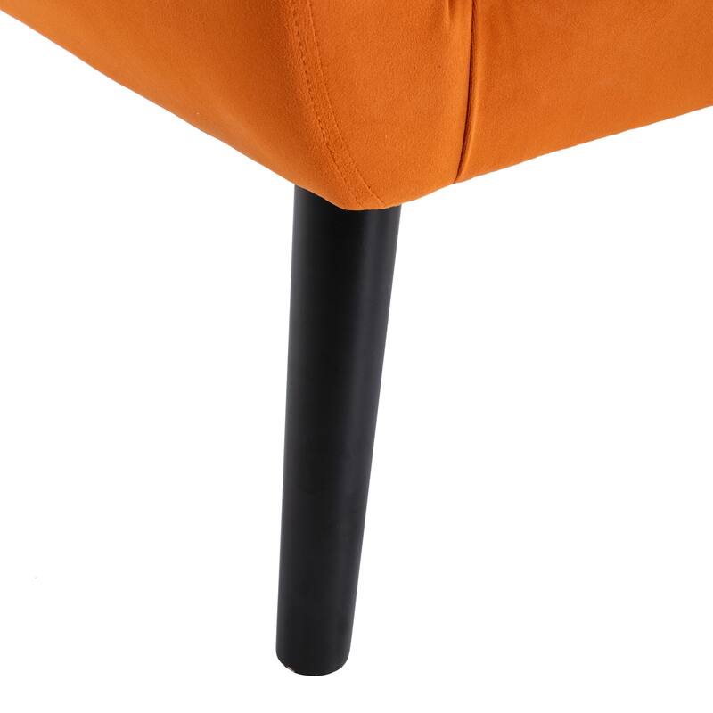 Modern Dining Chair Side Chair Office Chair Reading Chair Arm Chair Orange Padded Chair Dressing Chair