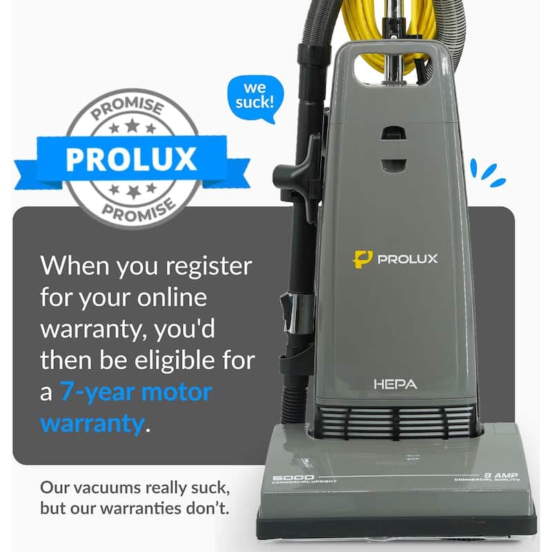 Prolux 6000 Upright HEPA Vacuum with 9 AMP Motor
