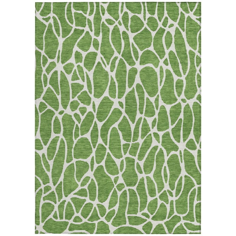HomeRoots Geometric Transitional Rectangle Outdoor Rug