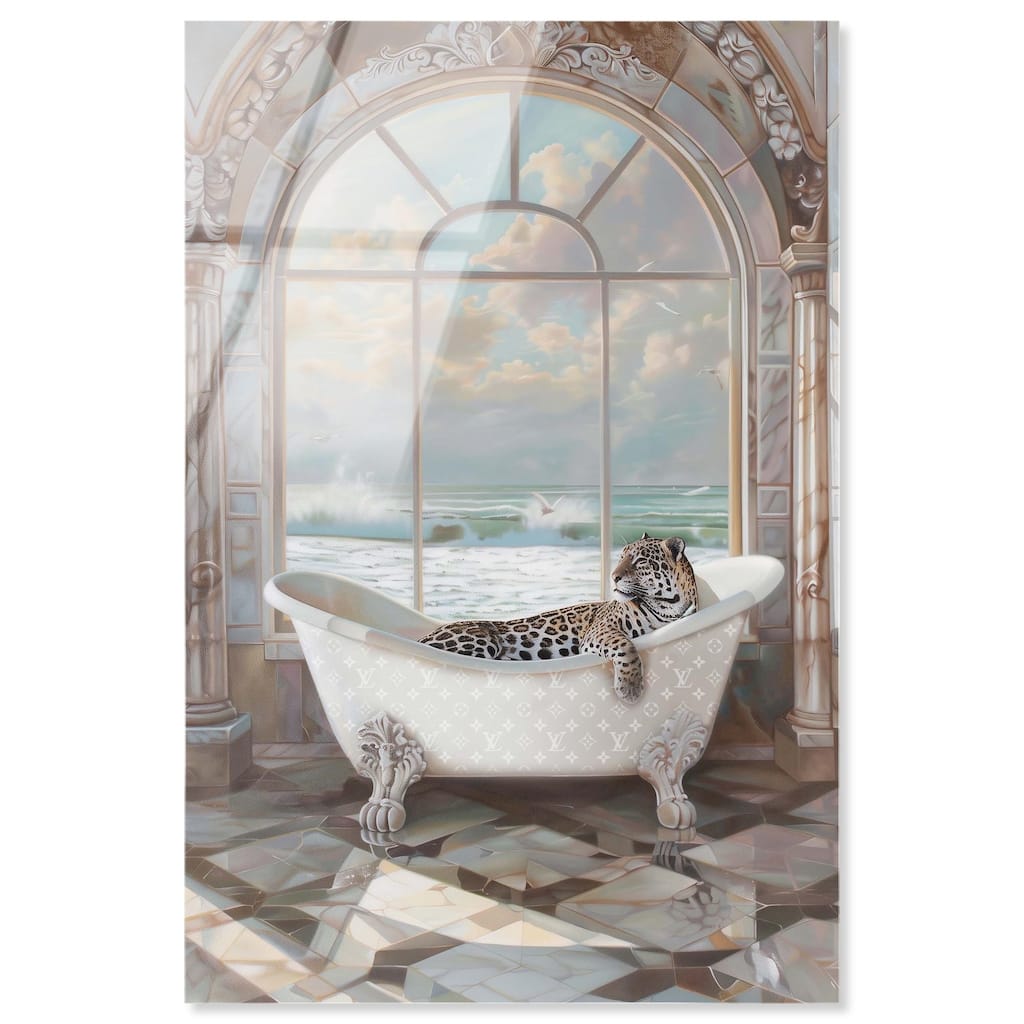 Jaguar Arch Bathroom Glam Acrylic by Art Remedy, Ready to Hang