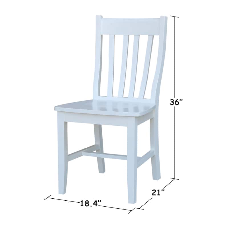 Copper Grove Quince Solid Wood Schoolhouse Chairs, Set of 2