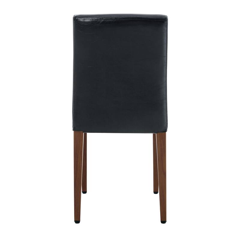 Roomfitters PU Dining Chairs with Black Legs, Simple and Comfortable Upholstered Set of 4 for Kitchen or Living