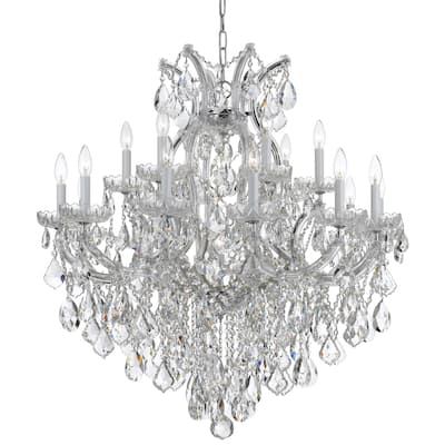 Maria Theresa 19 Light Spectra Crystal Chrome Chandelier - 35'' W x 36'' H