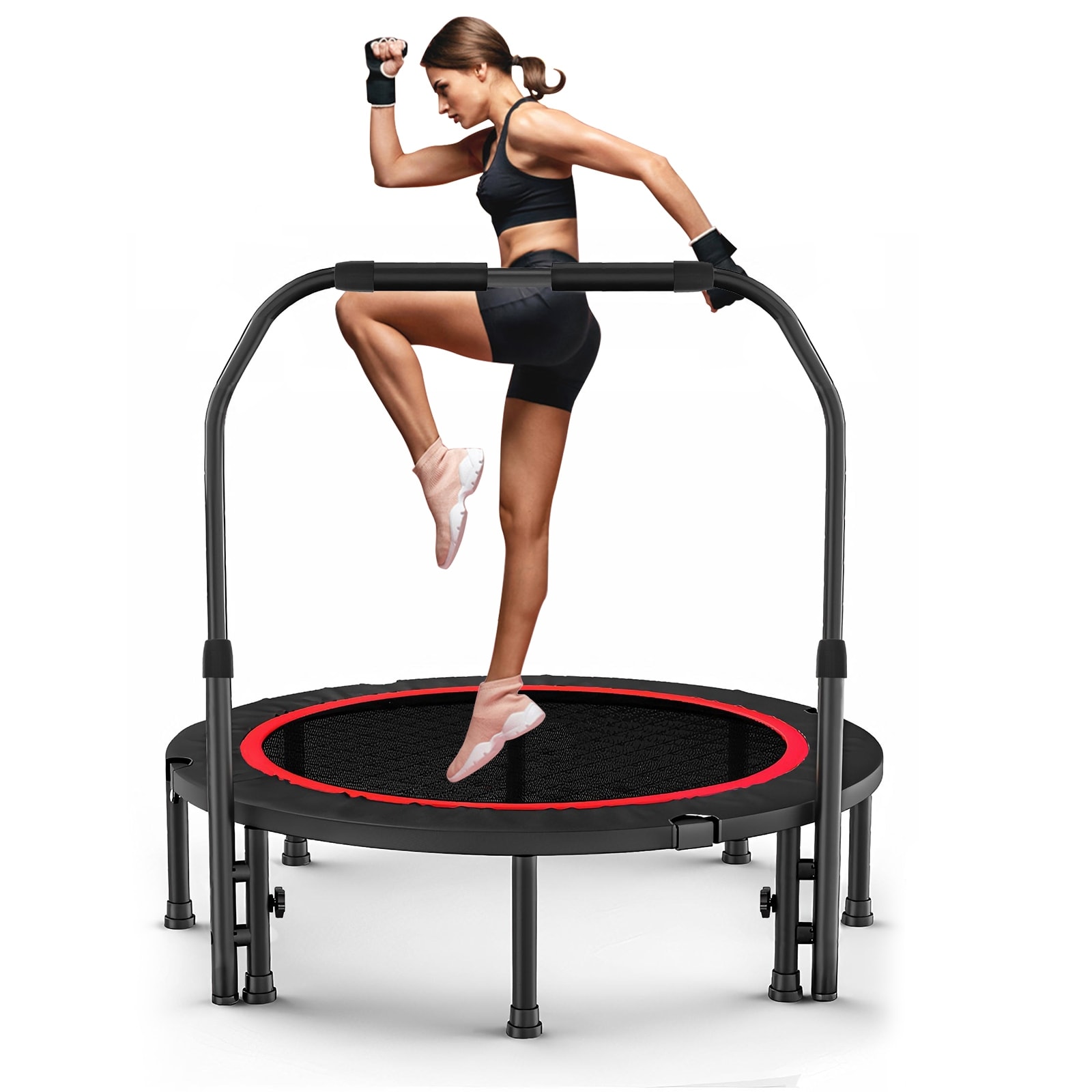 38" Foldable Trampoline Rebounder for Indoor/Outdoor Workout Max Load 330 lbs - inches - Bed Bath & Beyond - 33920136