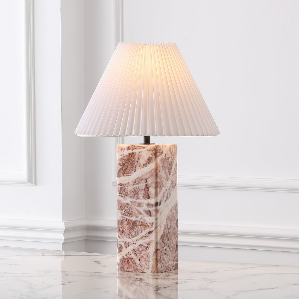 SAFAVIEH Couture Mackenzie Square Marble Table Lamp - 16"W x 16"D x 25"H