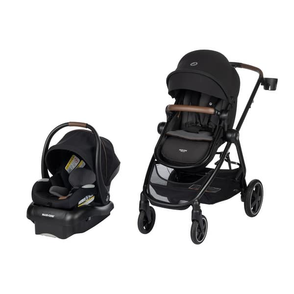 slide 2 of 8, Maxi Cosi Zelia Luxe 5-in-1 Modular Travel System New Hope Black