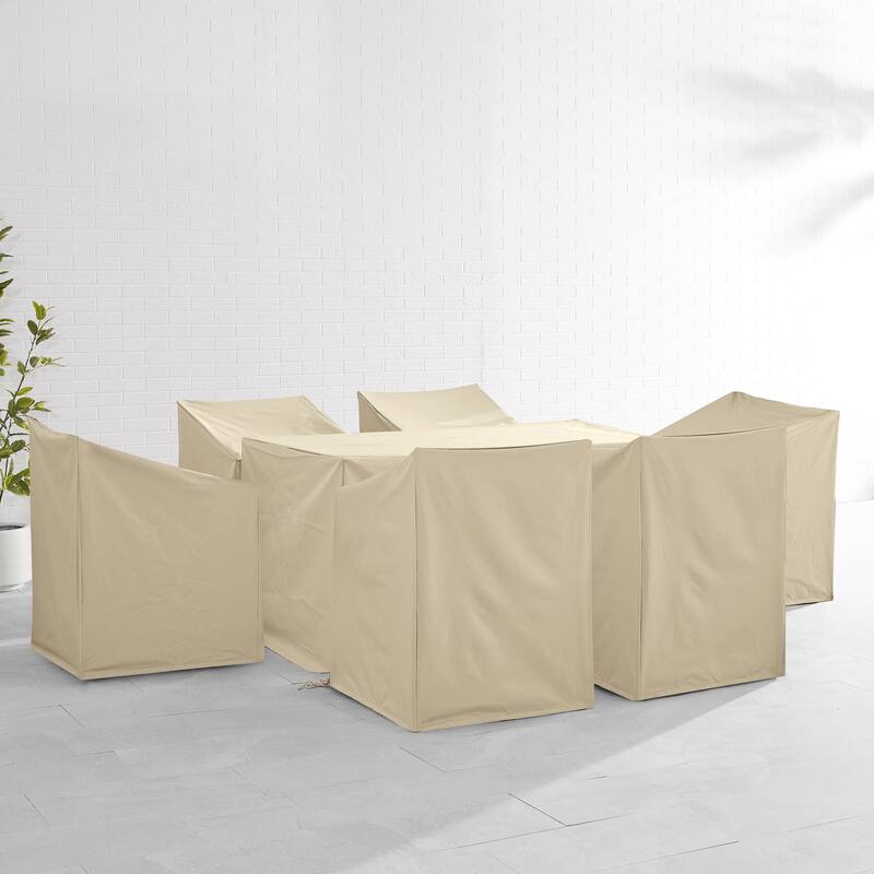 Crosley 7Pc Outdoor Dining Furniture Cover Set - Tan