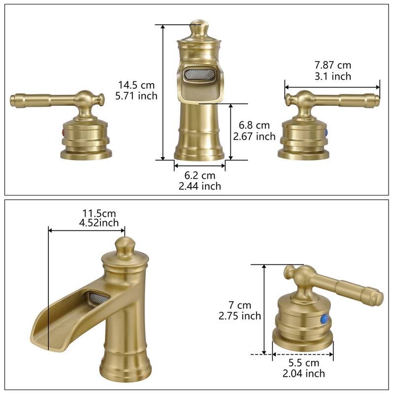 Bathroom Faucets for Sink 3 Hole ORB 8 inch Widespread Sink Faucet