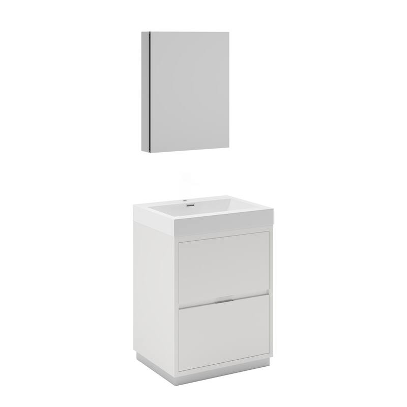 Fresca Senza 24" Single Vanity Set with Wood Cabinet and Acrylic