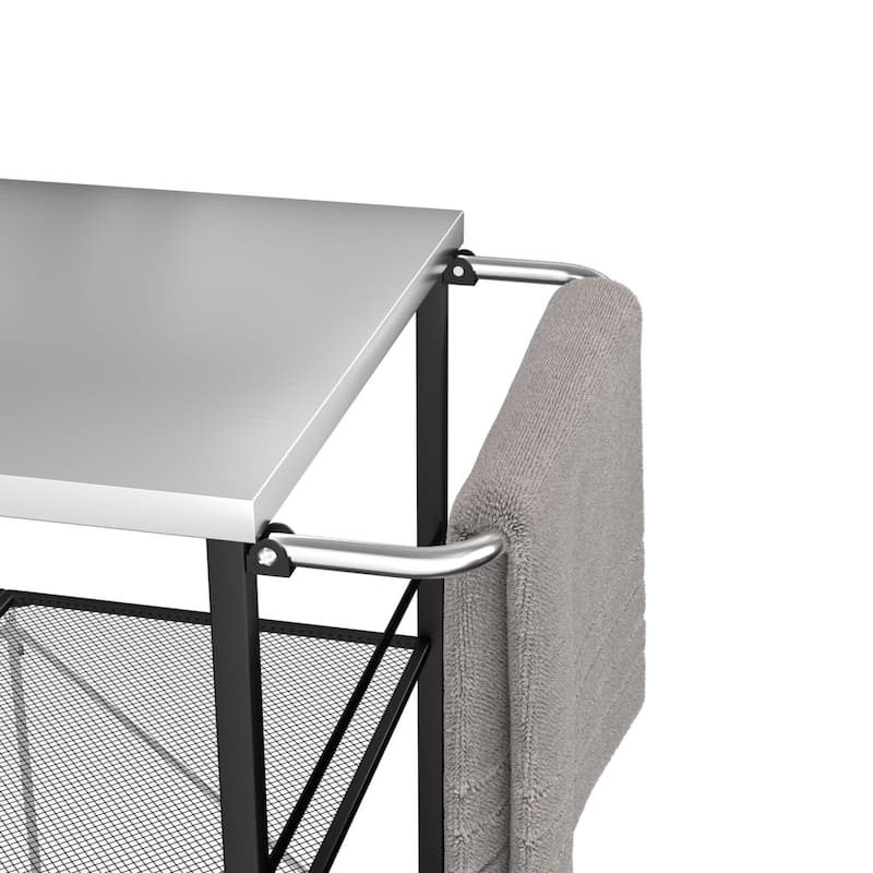 VEIKOUS Outdoor Patio Grilling Backyard BBQ Grill Cart with Stainless Steel Top
