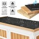 Video Provided TOPMAX Outdoor 5.5ft Hx4.1ft L Wood Storage Shed, Garden Tool Cabinet With Waterpro