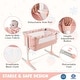 preview thumbnail 3 of 4, Foldable Bedside Crib Portable Bassinet with Soft Mattress Travel Bag