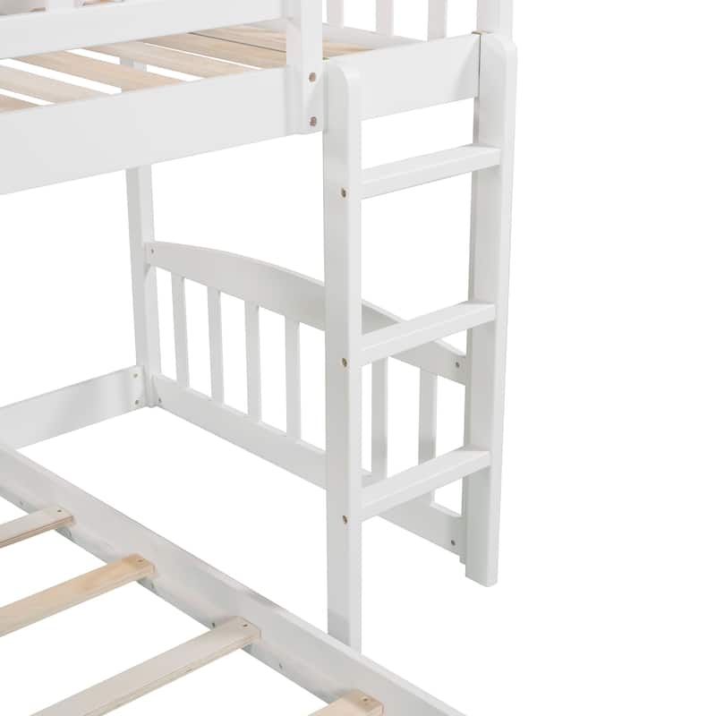 Twin Bunk Bed with Staircase Drawers & Slide and Solid Wood Frame, 300lb Capacity