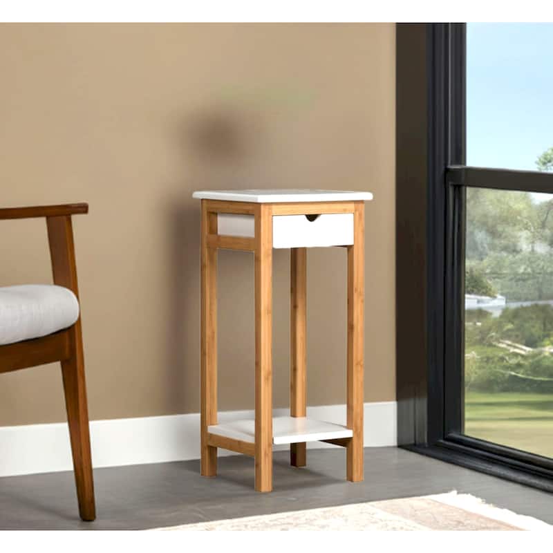 2 Tier Solid Bamboo Frame Plant Stand
