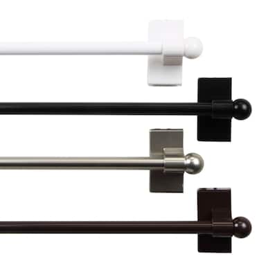 Adjustable Magnetic Curtain Rod - Steel Drapery Rod - Elegant Home Decor - 48