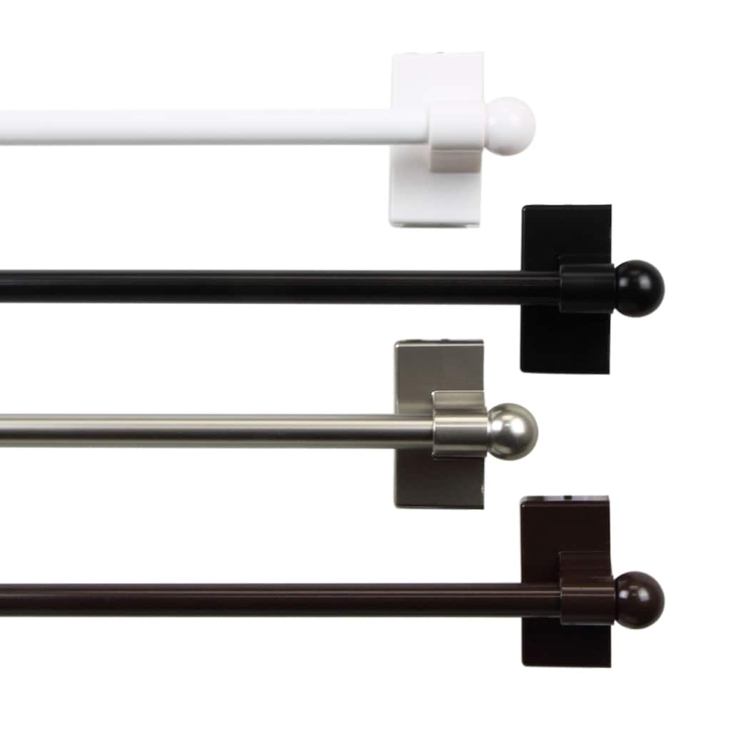 Adjustable Magnetic Curtain Rod - Steel Drapery Rod - Elegant Home Decor - 48