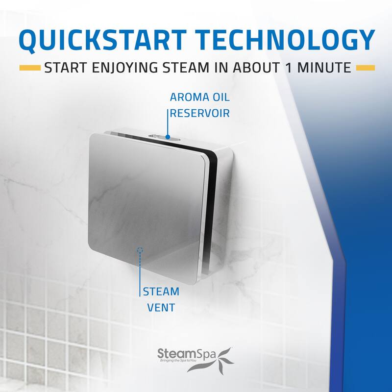 Oasis Series 9000-Watts Steam Generator with Continuous Steam Plus Easy Touch Pad and Auto Drain