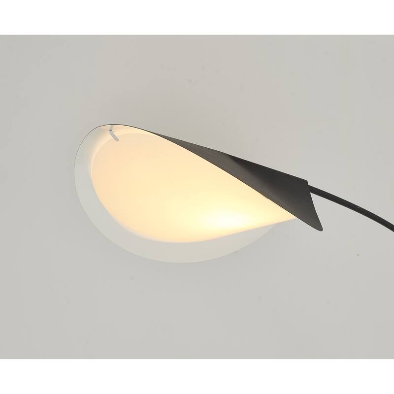 Matte Black Floor Lamp In Die Cast Arched Shape