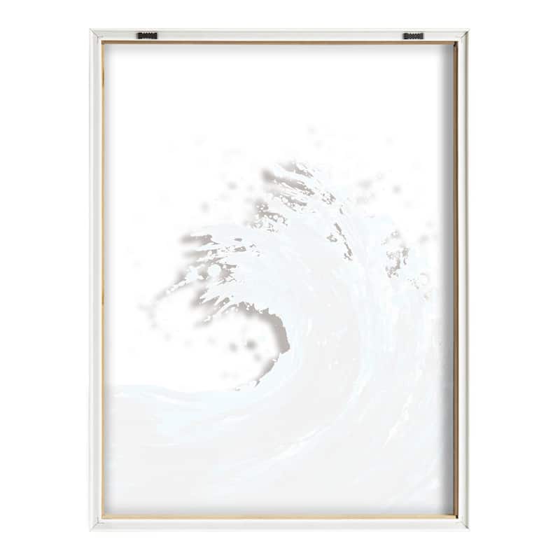 Kate and Laurel Blake Waves Framed Printed Glass Art