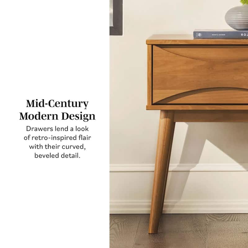 Middlebrook Designs Mid-Century Curved-Drawer Nightstand