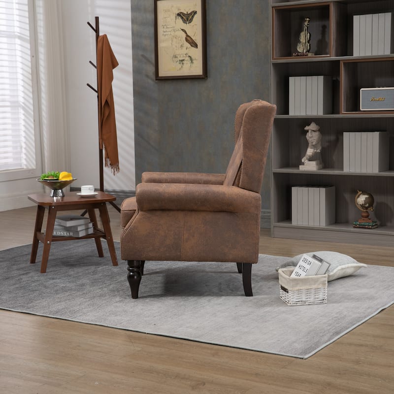 Modern Wooden Frame Accent Lounge Arm Chair