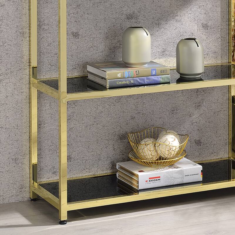 Molle Contemporary 7-Shelf Metal Open Back Bookcase by Furniture of America