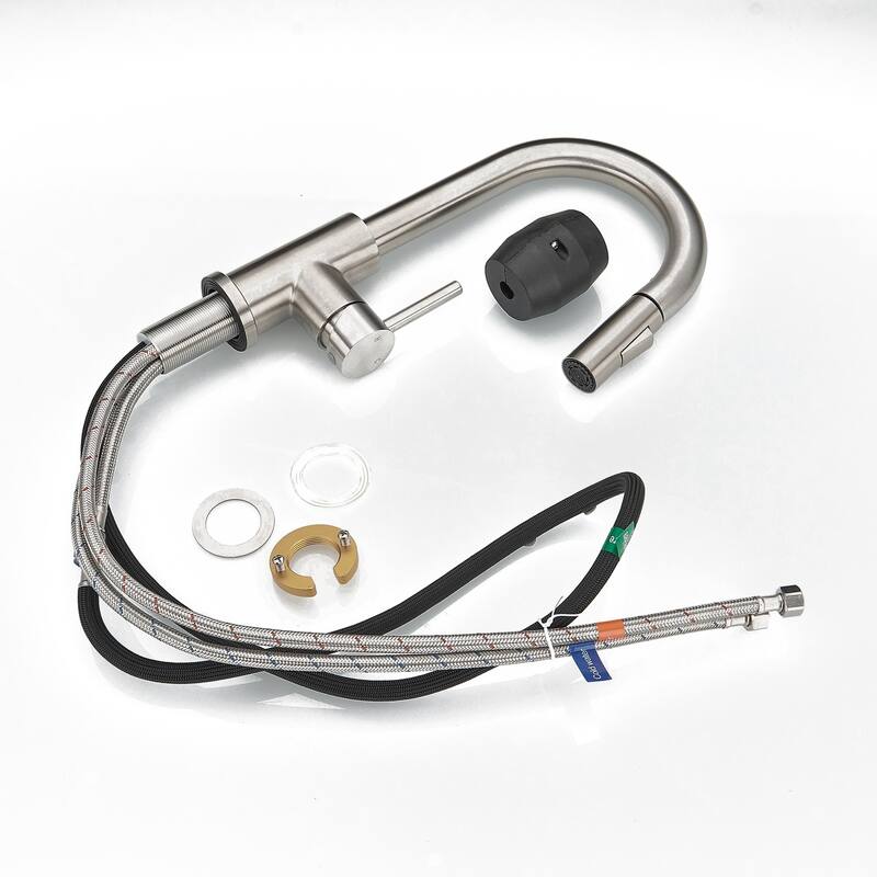 Topcraft Single Handle Stainless Steel Bar Faucet with Sprayer
