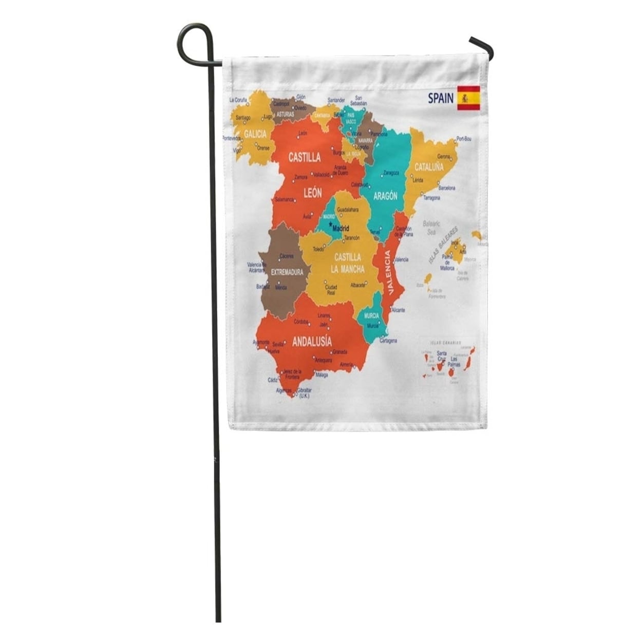 Shop Blue Barcelona Of Spain Map Brown Government Spanish City Flag Madrid Garden Flag Decorative Flag House Banner 12x18 Inc On Sale Overstock 31376672