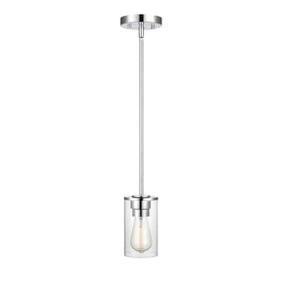 Millennium Lighting Verlana 1 Light Pendant Fixture in Multiple Finishes with a Clear Glass Shade
