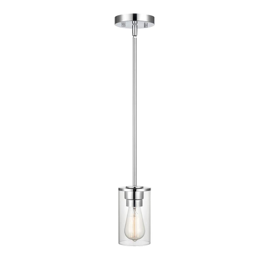 Millennium Lighting Verlana 1 Light Pendant Fixture in Multiple Finishes with a Clear Glass Shade