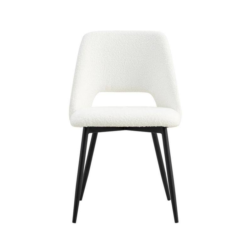 Boucle Upholstered Bella Dining Chairs (Set of 2)