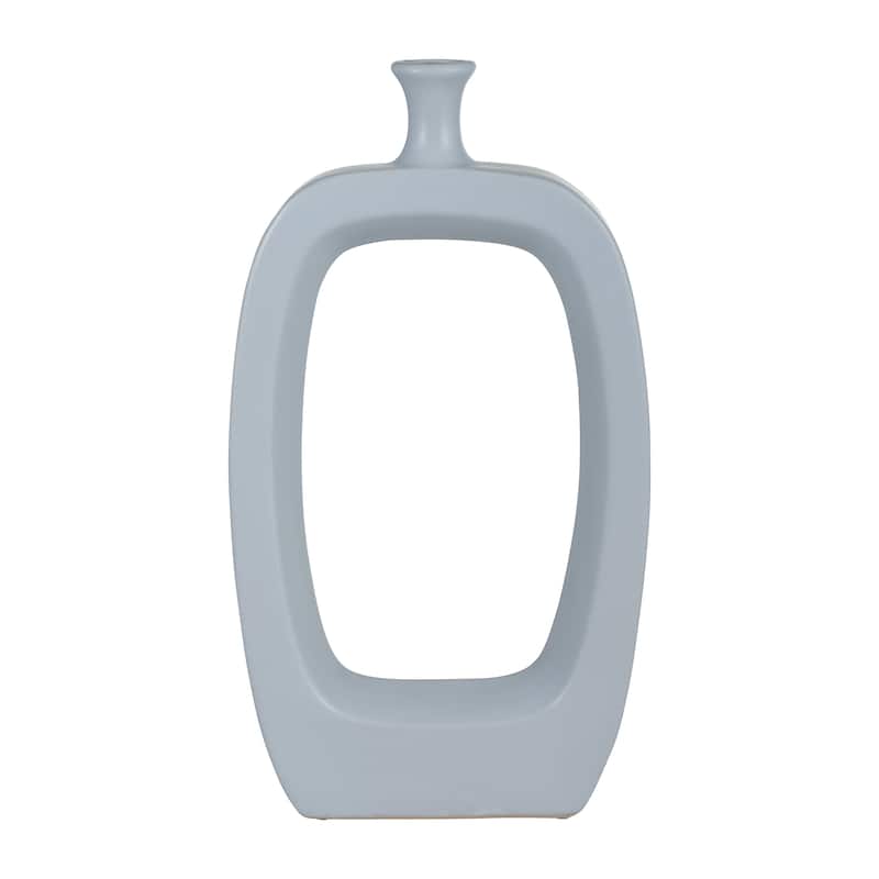 Sagebrook Home Modern Coastal Cut Out Ceramic Bud Vase