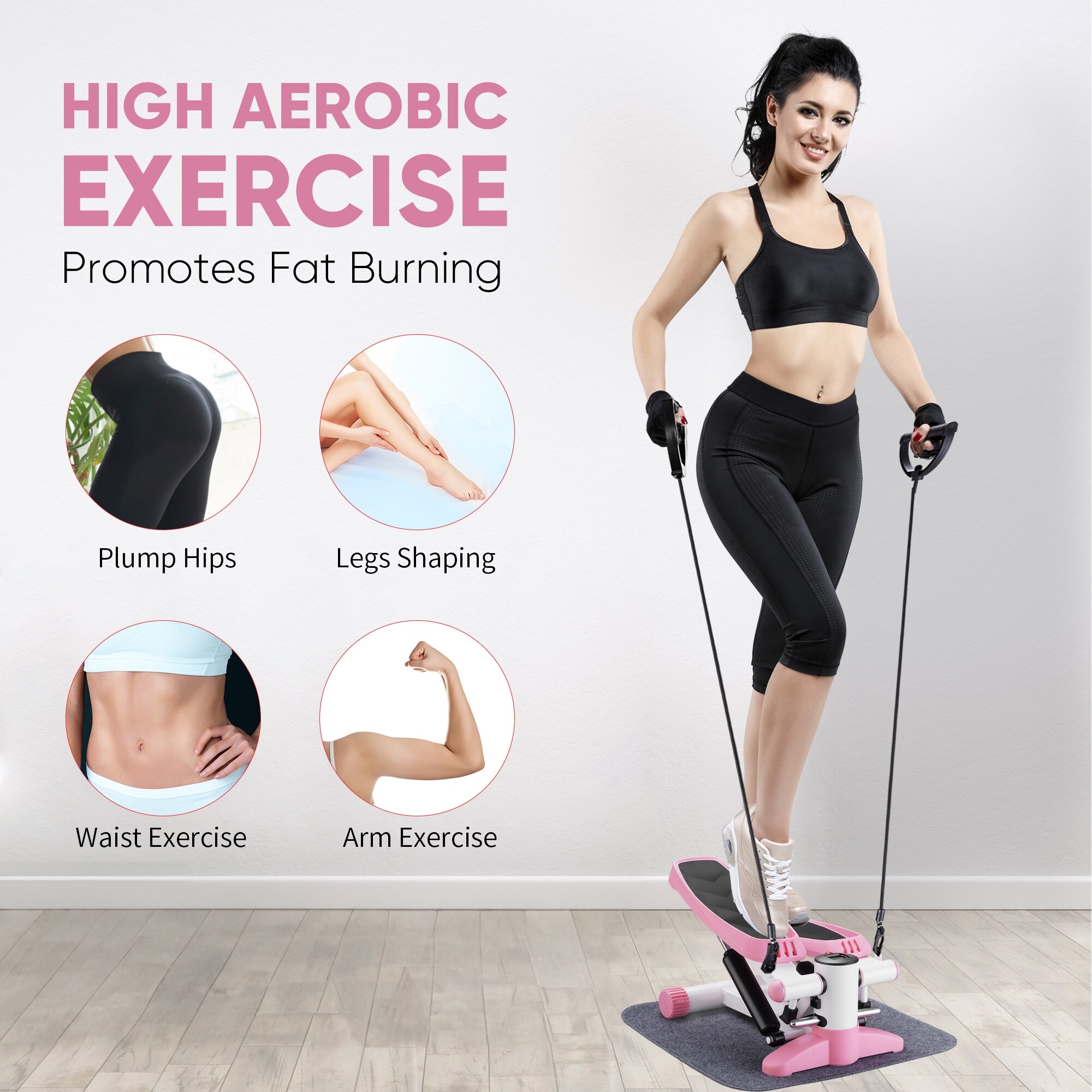 ZENOVA Mini Stair Stepper Steppers for Exercise with Resistance Bands With 300 LBS Loading Capacity On Sale Bed Bath Beyond 38336476