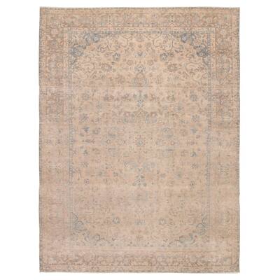 ECARPETGALLERY Hand-knotted Antalya Vintage Beige Wool Rug - 9'5 x 12'6