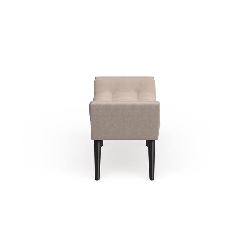 Carson Carrington Nesbyen Mid-century Modern Beige Linen 50-inch Bench