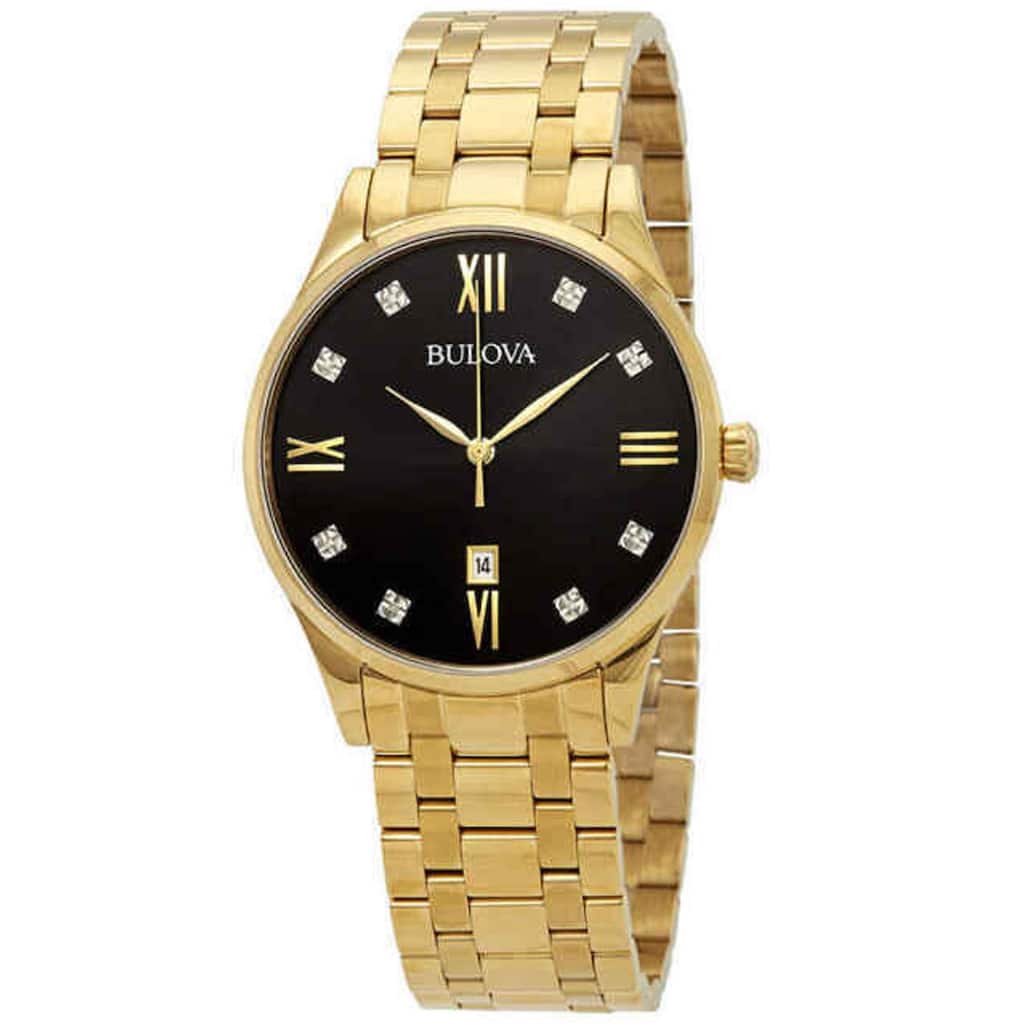 Bulova Men's Classic Black Dial Watch - 97D108 - 6 (36)