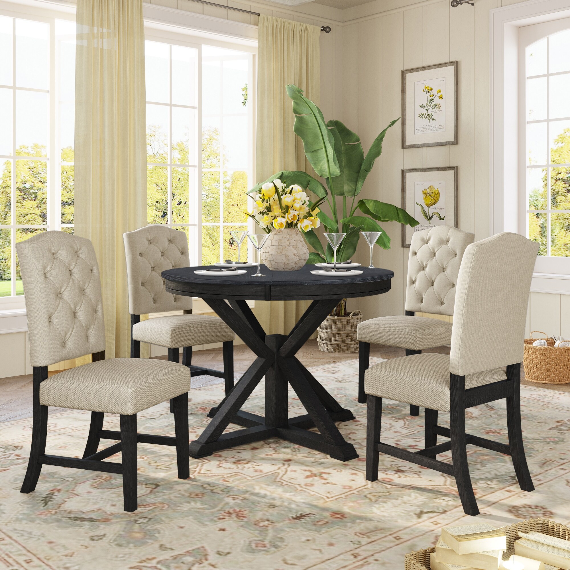 Retro dining table hotsell with leaf