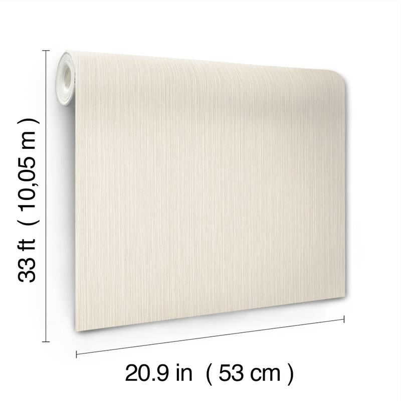 A-Street Prints Ewan Bone Textured Stripe Wallpaper