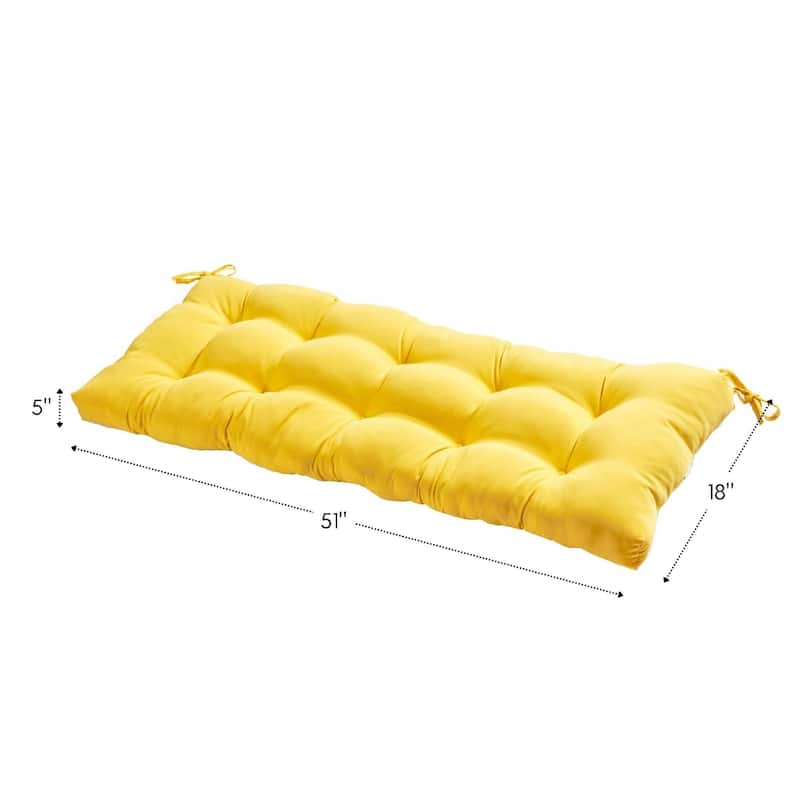 Sunbeam 51-inch Outdoor Yellow Bench Cushion (Cushion Only)