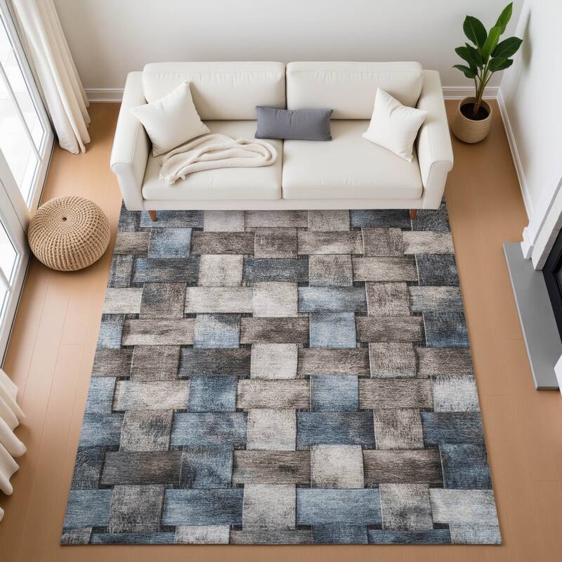 Premium Washable Super Soft Basketweave Mayfield Rug - Taupe - 10' x 14'
