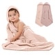 preview thumbnail 11 of 83, Comfy Cubs Hooded Baby Towels - 6 Layer, 100% Muslin Cotton - Large 32 x 32 Inch Mauve and Blush - Pack of 2