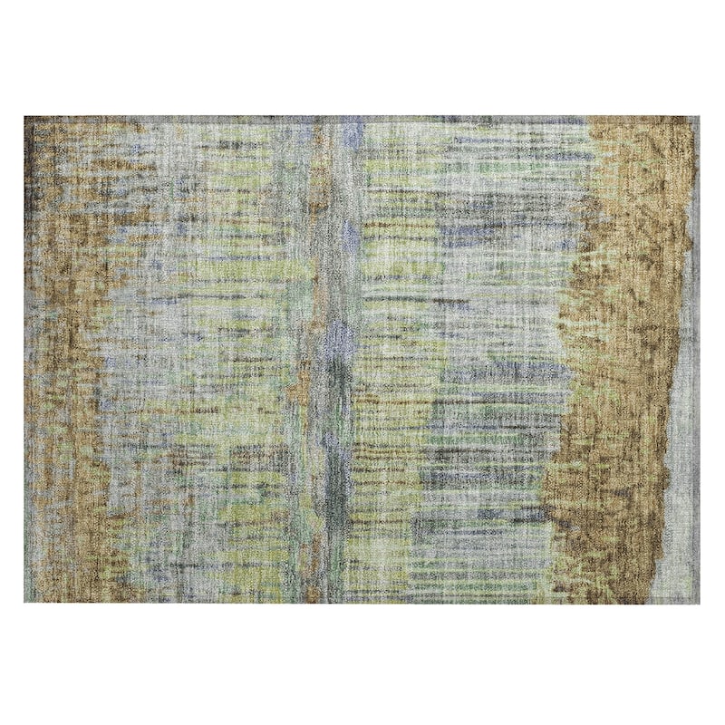 Machine Washable Indoor/ Outdoor Modern Ombre Chantille Rug