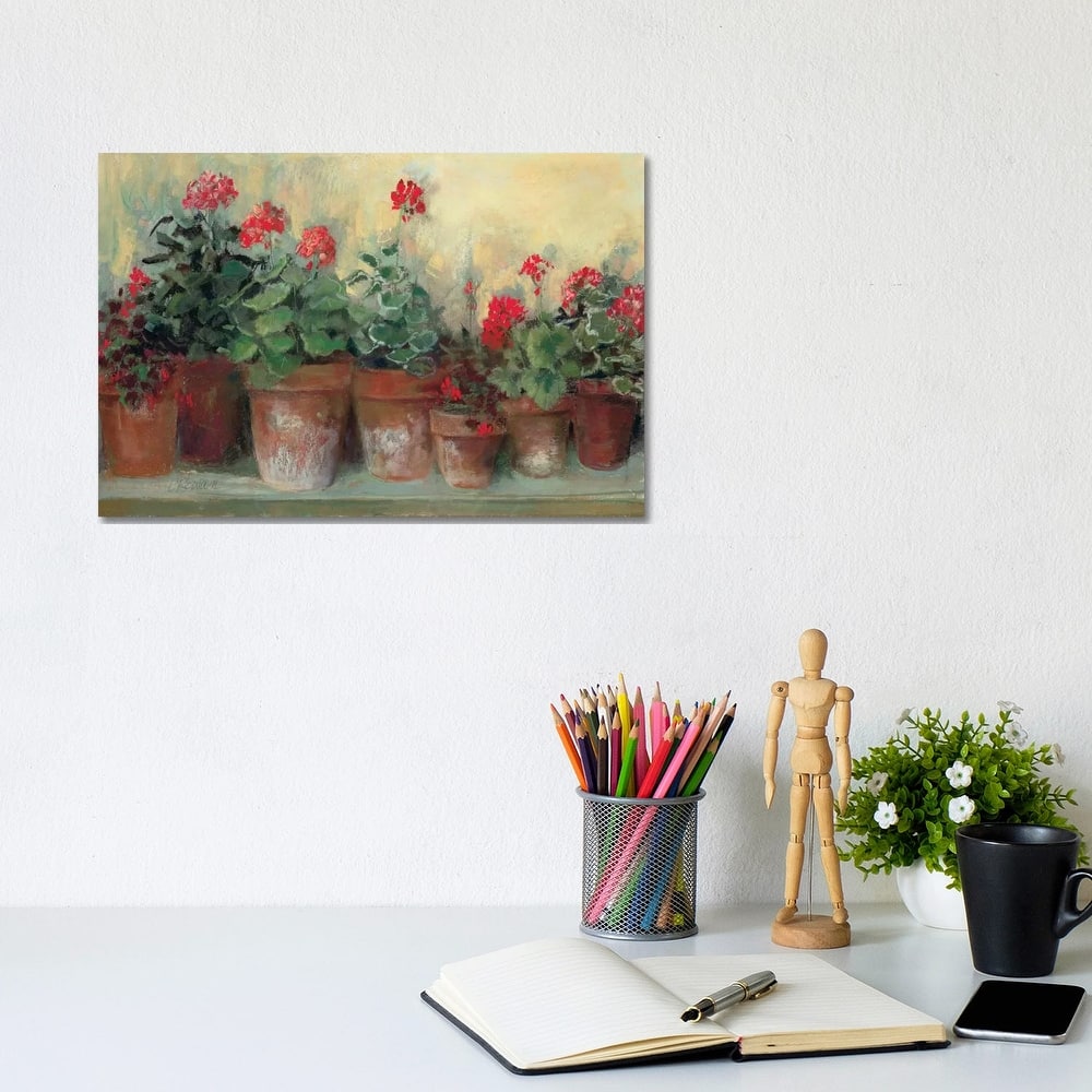 iCanvas "Kathleen's Geraniums" by Carol Rowan Canvas Print