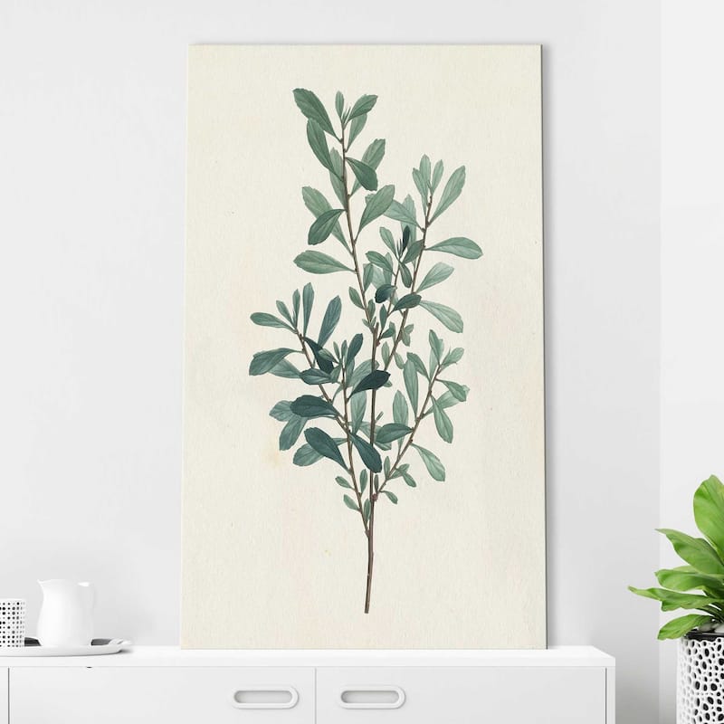 "Victorian Garden Greenery I (Vertical)" Print on Canvas