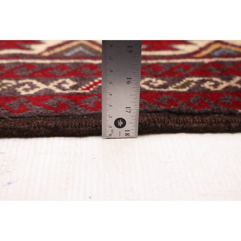 ECARPETGALLERY Hand-knotted Teimani Cream, Red Wool Rug - 3'0 x 5'7