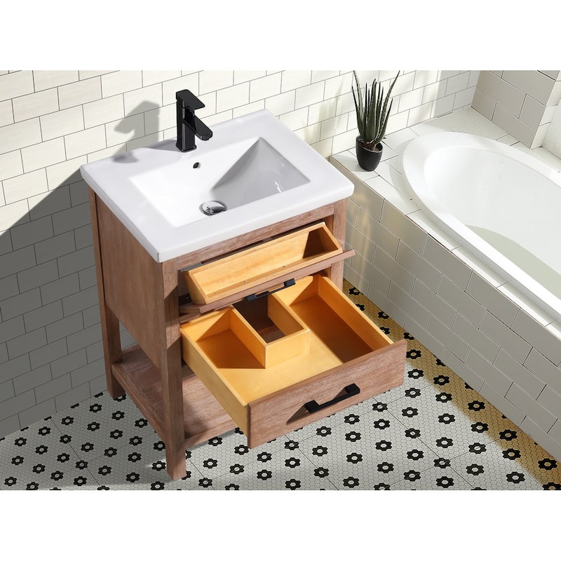 Ari Bath, Betty 42" Bathroom Vanity, Weathered Brown