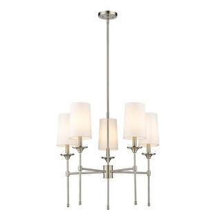 Emily 5 Light Chandelier - Brushed Nickel