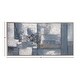 preview thumbnail 8 of 6, Gray Canvas Abstract Framed Wall Art with Silver Frame