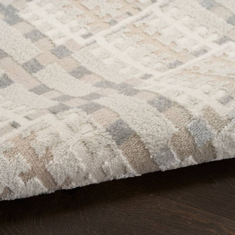 Nourison Nordic Indoor only Grey Geometric Area Rug