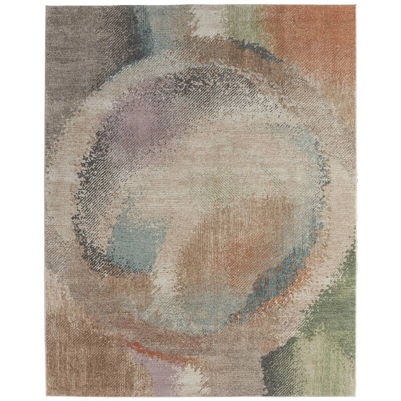 HomeRoots Abstract Industrial Rectangle Area Rug